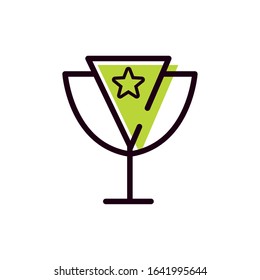 trophy cup award isolated icon vector illustration design