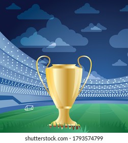 trophy cup award isolated icon vector illustration design