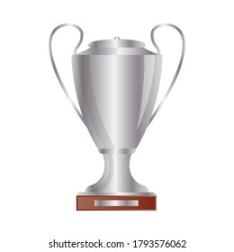 trophy cup award isolated icon vector illustration design