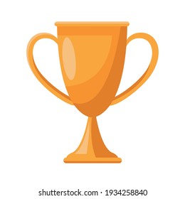 trophy cup award isolated icon vector illustration design