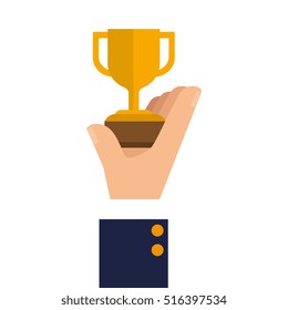 trophy cup award isolated icon