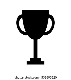 trophy cup award isolated icon vector illustration design