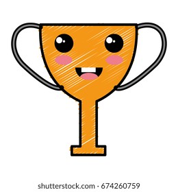 trophy cup award kawaii character