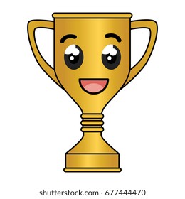 trophy cup award kawaii character