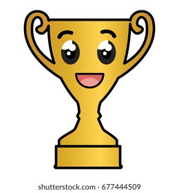 trophy cup award kawaii character