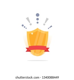Trophy cup, award, vector icon in flat style