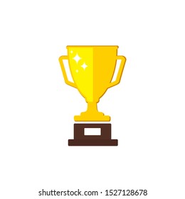 Trophy cup, award, vector icon in flat style