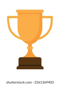 Trophy cup, award, vector icon in flat style