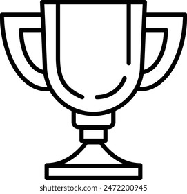 Una copa de trofeo con un fondo negro. La copa de trofeos es un símbolo de logro y éxito. Es un diseño simple con un fondo negro, pero transmite un sentido de orgullo y logro