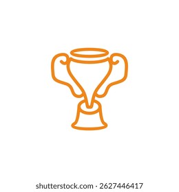 Trophy cup champion award vector logo design