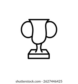 Trophy cup champion award vector logo design