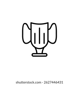Trophy cup champion award vector logo design
