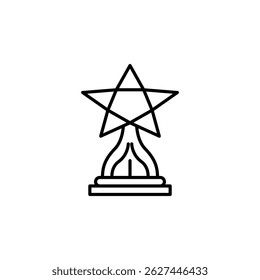 Troféu campeão prêmio vetor logotipo design