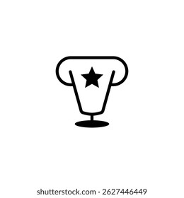Troféu campeão prêmio vetor logotipo design
