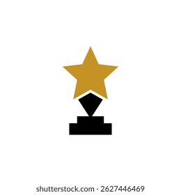 Troféu campeão prêmio vetor logotipo design