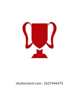 Troféu campeão prêmio vetor logotipo design