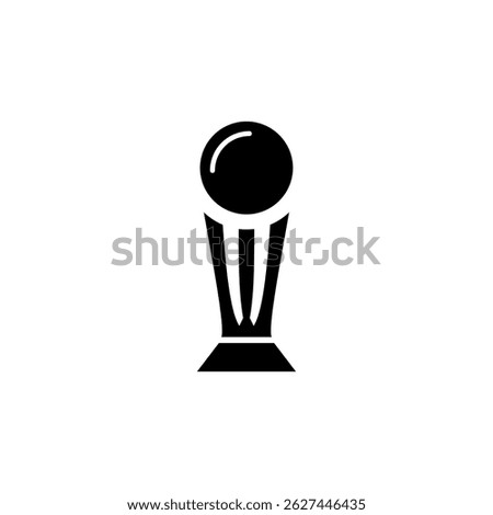 Trophy cup champion award vector logo design