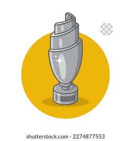 Trophy cup. Champion trophy, sparkling platinum cup, sports award. Winner prize. Champion trophy winner trophy award