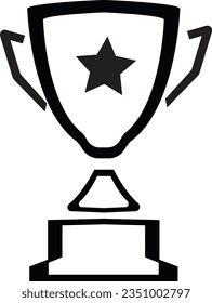 Trophy cup. Champion trophy, sport award. Winner prize, champions realistic vector celebration winning concept