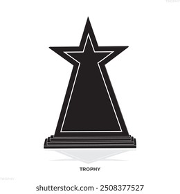 Taza de trofeo. Vector de trofeo de campeón
