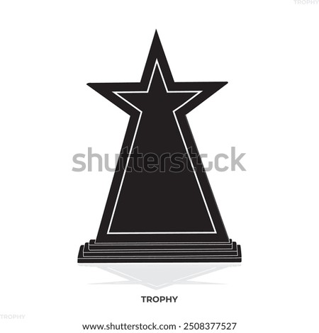 Trophy cup. Champion trophy vector
