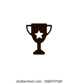 Trophy cup championship icon. flat design
