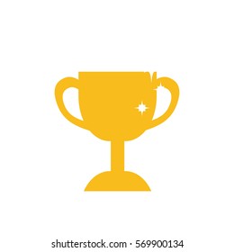 Trophy cup championship icon vector illustration graphic design