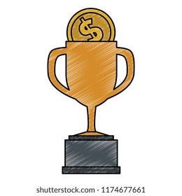 trophy cup with coin