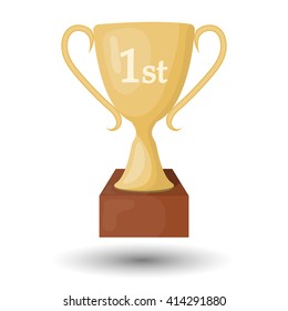 Trophy cup colorful icon