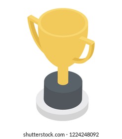 
A trophy cup denoting award 
