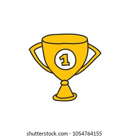 trophy cup doodle icon