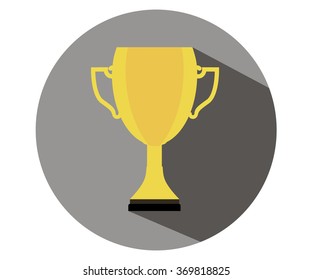 Trophy Cup Flat Icon.Vector illustration