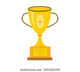 Trophäe Tasse auf flachen Symbol-Vektorgrafiken