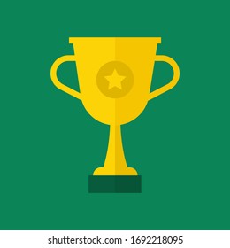 Trophy Cup Flat Vector Design 
