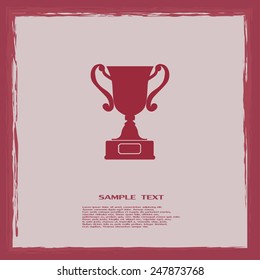 Trophy Cup Flat vector icon 
