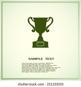 Trophy Cup Flat vector icon 