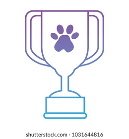 trophy cup with footprint