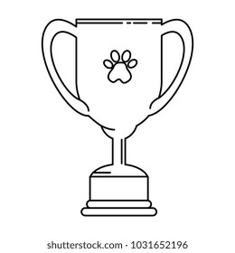 trophy cup with footprint