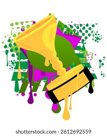 Trophy Cup graffiti. Abstract modern street art decoration performed in urban painting style.