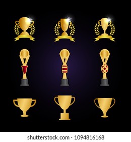 Trophy cup graphic template