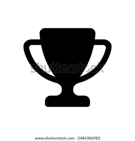 Trophy cup icon black and white vector