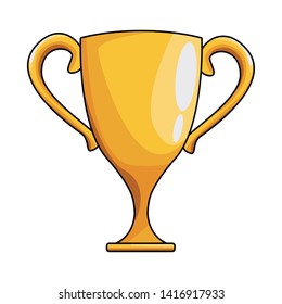 trophy cup icon cartoon isolated vector illustration graphic design