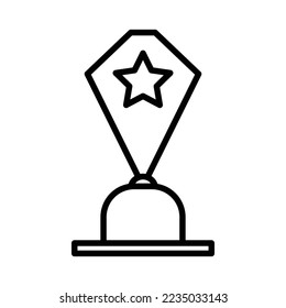 Plantilla de diseño de icono de copa trofeo vector ilustración aislada