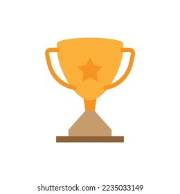 Trophy cup icon design template vector isolated illustration