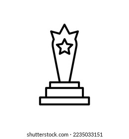 Plantilla de diseño de icono de copa trofeo vector ilustración aislada