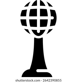 Trophy Cup Icon. First Place Winner Award. Vector Symbol