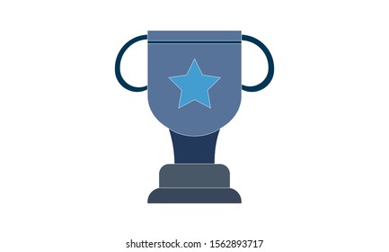 Trophy cup icon in flat style simple winner symbol vector image
