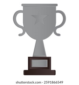 Trophy cup icon. flat style champions trophy cup vector.