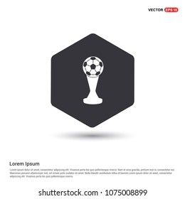 Trophy Cup Icon Hexa White Background icon template