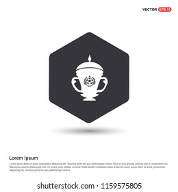 Trophy Cup Icon Hexa White Background icon template - Free vector icon